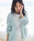 La boutique BonBon(ラブティックボンボン) 【名品・着回し最強】綿麻ラメバスケットニットカーディガン