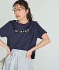 La boutique BonBon(ラブティックボンボン) 【最強愛されパールロゴ】パールモチーフクロップドTシャツ