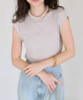 La boutique BonBon(ラブティックボンボン) 【名品・着回し力抜群】シアーノースリーブカットソー