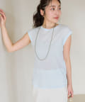 La boutique BonBon(ラブティックボンボン) 【名品・着回し力抜群】シアーノースリーブカットソー