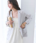 La boutique BonBon(ラブティックボンボン) 【涼しく羽織れる】メッシュライトシングルジャケット