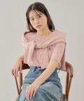 Chico(チコ) 【SET ITEM】アンサンブルケーブル胸刺繡カーディガン