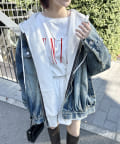 セール】[mline]ギャザーBIGジージャン（ブルゾン）｜mline