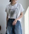 DOUDOU(ドゥドゥ) 【WEB限定】裾ドロストオーガンジーロゴTEE