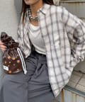 CIAOPANIC(チャオパニック) オンブレチェックシャツ