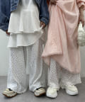 w closet(ダブルクローゼット) 【２色展開】フラワーロングパンツ