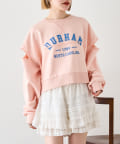 w closet(ダブルクローゼット) 肩スリットロゴスウェット