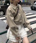 w closet(ダブルクローゼット) 【春アウター/３色展開】ショートGジャン