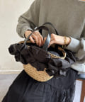 DOUDOU(ドゥドゥ) 【WEB限定】コサージュカゴバッグ