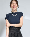 La boutique BonBon(ラブティックボンボン) 【名品・UVカット・接触冷感】クールタッチUVハイネックフレンチニット