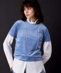 Whim Gazette(ウィム ガゼット) 【THE PAUSE】ベロアコンパクトTシャツ