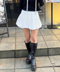 NICE CLAUP / OLIVE des OLIVE OUTLET(ナイスクラップ  / オリーブ デ オリーブ アウトレット) 【春の新作】【OUTLET限定】リボンバルーンミニスカート