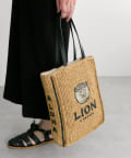 ear PAPILLONNER(イア パピヨネ) LION COFFEE(ライオンコーヒー)コラボバスケットトートバッグ