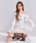 【Dreamy collection】シアーオフショルチュニック Dreamy collection】シアーオフショルチュニック | one after