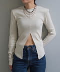 Pasterip(パセリ) Power shoulder slit Tee