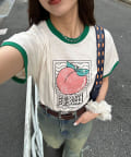 CIAOPANIC(チャオパニック) プリントリンガーロゴTシャツ
