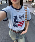 CIAOPANIC(チャオパニック) プリントリンガーロゴTシャツ