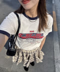 CIAOPANIC(チャオパニック) プリントリンガーロゴTシャツ
