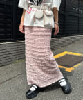 CIAOPANIC(チャオパニック) フラワーフリルIラインスカート