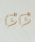 3COINS(スリーコインズ) ハートフープピアス