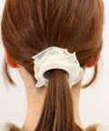 3COINS(スリーコインズ) パール付チュールヘアカフ