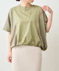 Jena　espace merveilleux(ジェナ　エスパスメルヴェイユ) 【大人女性のためのバイカラーTシャツ】バックラインドロストカットソー