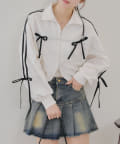 NICE CLAUP / OLIVE des OLIVE OUTLET(ナイスクラップ  / オリーブ デ オリーブ アウトレット) 【春の新作】【MARCHES】ライン&リボンブルゾン