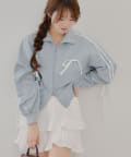 NICE CLAUP / OLIVE des OLIVE OUTLET(ナイスクラップ  / オリーブ デ オリーブ アウトレット) 【春の新作】【MARCHES】ライン&リボンブルゾン