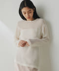 Whim Gazette(ウィム ガゼット) リネンメッシュプルオーバー