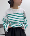 mystic(ミスティック) BEVERY HILLS POLO CLUB ワイドスリーブボーダーニット