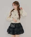 NICE CLAUP / OLIVE des OLIVE OUTLET(ナイスクラップ  / オリーブ デ オリーブ アウトレット) 【春の新作】【OUTLET限定】パールリボンニット