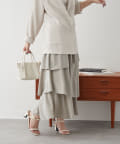 NICE CLAUP / OLIVE des OLIVE OUTLET(ナイスクラップ  / オリーブ デ オリーブ アウトレット) 【春の新作】【OUTLET限定】アシメティアードスカート
