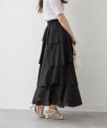 NICE CLAUP / OLIVE des OLIVE OUTLET(ナイスクラップ  / オリーブ デ オリーブ アウトレット) 【春の新作】【OUTLET限定】アシメティアードスカート