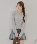 NICE CLAUP / OLIVE des OLIVE OUTLET(ナイスクラップ  / オリーブ デ オリーブ アウトレット) 【春の新作】【MARCHES】リボン付ZIPUPニット