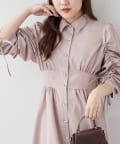 NICE CLAUP / OLIVE des OLIVE OUTLET(ナイスクラップ  / オリーブ デ オリーブ アウトレット) 【春の新作】【OUTLET限定】ドロスト切替ワンピース