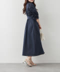NICE CLAUP / OLIVE des OLIVE OUTLET(ナイスクラップ  / オリーブ デ オリーブ アウトレット) 【春の新作】【OUTLET限定】ドロスト切替ワンピース