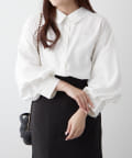 NICE CLAUP / OLIVE des OLIVE OUTLET(ナイスクラップ  / オリーブ デ オリーブ アウトレット) 【春の新作】【ON・OFF問わず着まわせる】後レースアップＡラインブラウス