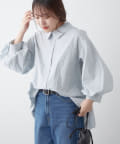 NICE CLAUP / OLIVE des OLIVE OUTLET(ナイスクラップ  / オリーブ デ オリーブ アウトレット) 【春の新作】【ON・OFF問わず着まわせる】後レースアップＡラインブラウス