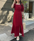 NICE CLAUP / OLIVE des OLIVE OUTLET(ナイスクラップ  / オリーブ デ オリーブ アウトレット) 【one after another】バックリボンワンピ