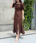 NICE CLAUP / OLIVE des OLIVE OUTLET(ナイスクラップ  / オリーブ デ オリーブ アウトレット) 【one after another】バックリボンワンピ