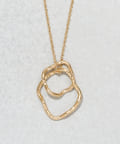 3COINS(スリーコインズ) 2連メタルイビツロングネックレス