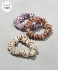 3COINS(スリーコインズ) 《シルク100％》シルクポニー3個セット