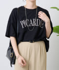 Jena　espace merveilleux(ジェナ　エスパスメルヴェイユ) ロゴ入りシルケットカットソー