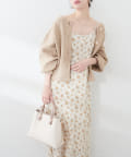 natural couture(ナチュラルクチュール) 【WEB限定】フロント釦切替キャミワンピース