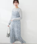 natural couture(ナチュラルクチュール) 【WEB限定】フロント釦切替キャミワンピース