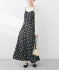 natural couture(ナチュラルクチュール) 【WEB限定】フロント釦切替キャミワンピース