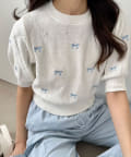 OLIVE des OLIVE(オリーブ デ オリーブ) 【WEB限定/リバイバル】リボン刺繍ニット