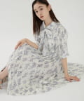 NICE CLAUP / OLIVE des OLIVE OUTLET(ナイスクラップ  / オリーブ デ オリーブ アウトレット) 【RMAF】後ろレースupボウタイワンピース【丈違い】