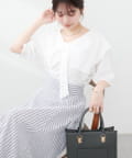 natural couture(ナチュラルクチュール) osonoマルチWAYBIGカラーリボンブラウス