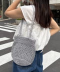 CIAOPANIC TYPY(チャオパニックティピー) 【2025年S/S新作】カラビナ付きメタリックヤーンBAG
